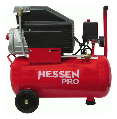 Compresor de aire eléctrico Hessen 016-6700 24L 2hp 230V 50Hz rojo