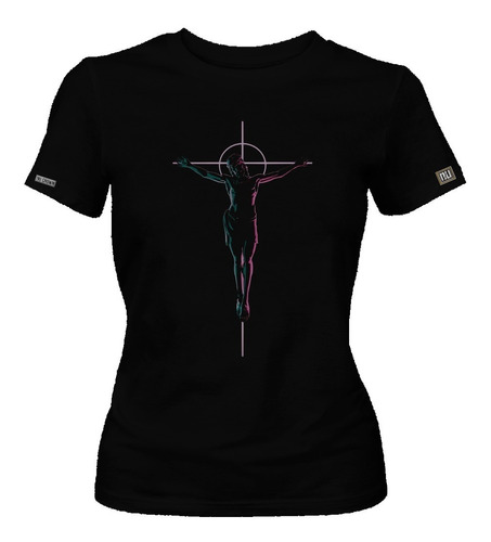 Camiseta Jesus Colores Cruz Religiosa Dama Mujer Inp Dbo