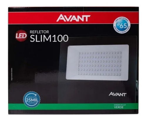 Imagem 4 de 6 de Refletor Led 100w Verde Avant Ip65