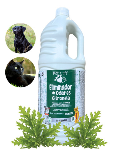 Neutralizador Odor Pet Elimina Cheiros 2l Rende Desinfetante