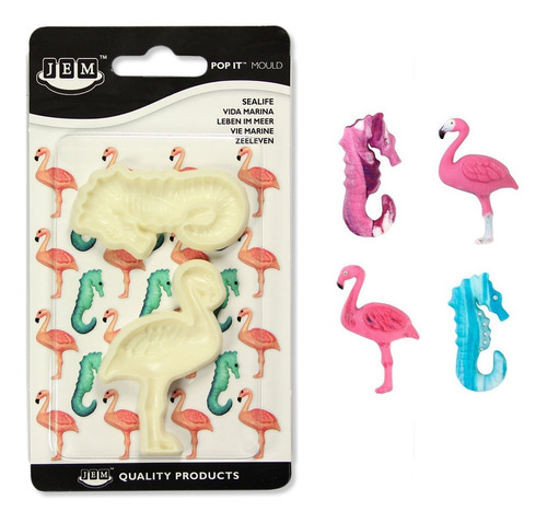 Cortador Flamingo Caballito De Mar Fondant Reposteria 