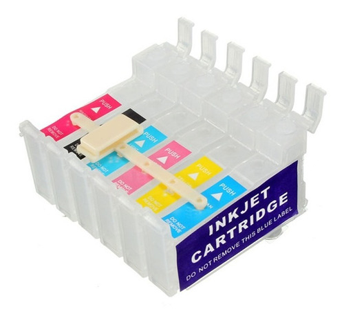 6 Cartucho Bulk Reposição Epson T50 T60 R260 R290 + Chip Ful