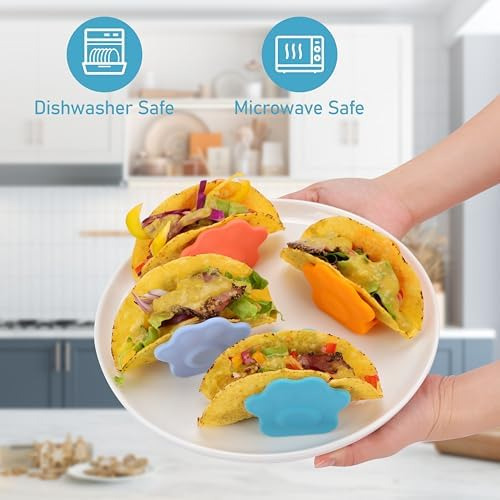 Juego De 8 Soportes De Silicona Para Tacos En Forma De Pata