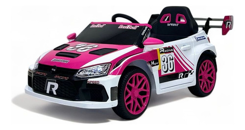 Carro Eléctrico Para Niños, Usb-a, Llantas De Caucho Rosa Chicle (Usado)