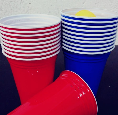 Jogo Beer Pong 20 Copos E 6 Bolinhas Cerveja Pong
