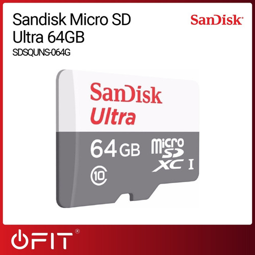 Imagen 2 de 9 de Memoria Para Celular Micro Sd Ultra Sandisk 64gb Clase 10