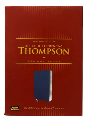 Biblia Rvr60 Estudio Thompson De Referencia Azul Con Indice