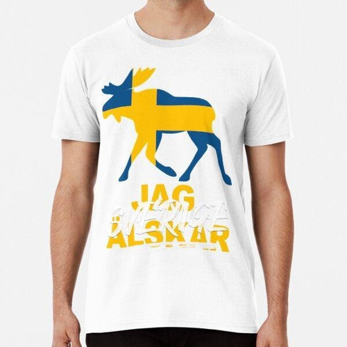 Remera Dicho Sueco Con La Bandera De Suecia I Love Elk Moose
