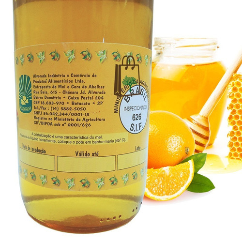 Mel Alvorada Florada De Laranjeira 4un. Vidro 430g