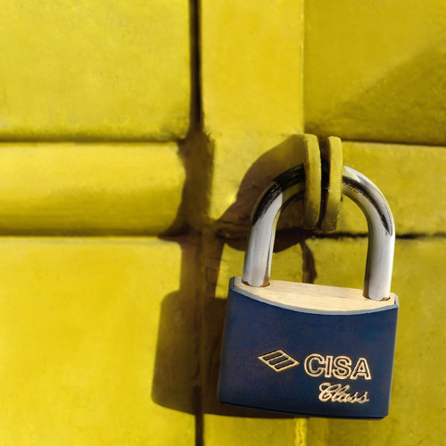 Imagen 5 de 10 de Candado De Arco 50mm Cubierta Abs Con 2 Llaves Cisa Class