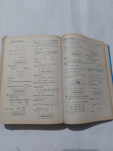 Libro De Examenes De Admision Uni 85 Al 98 (Usado)