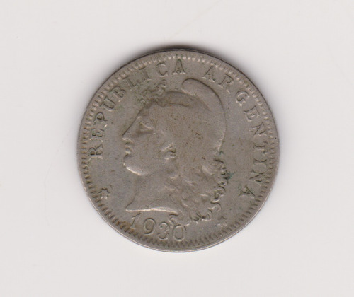 Moneda Argentina 20 Ctvs 1930 Janson 80 Muy Bueno