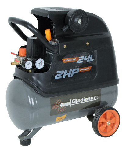 Compresor De Aire 1500w 2hp 24 Lts Portatil Electrico 8bar