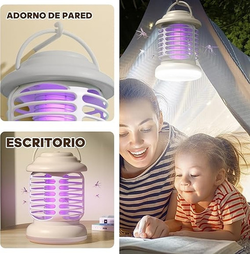 20w Lámpara Para Mosquitos, Bylifity 4200v Matamosquitos Con Luz Led Para Exteriores, Trampas De Mosquitos, Trampa De Moscas, Antimosquitos Electrico Con Enchufe Para Patios Y Jardines