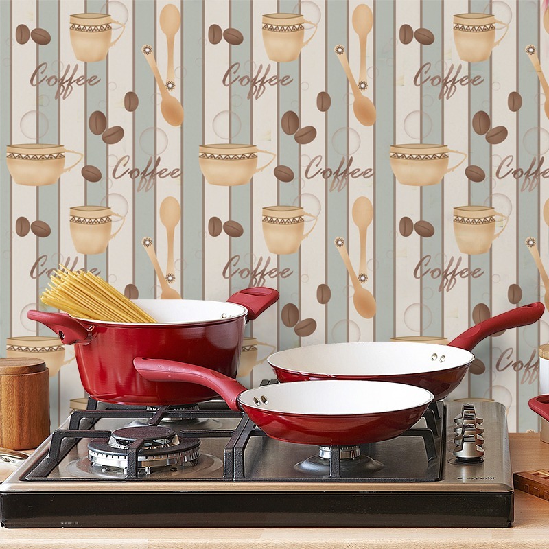 Papel de Parede para Cozinha Lavável com estampa de azulejo