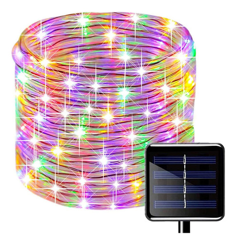 Oluote Cuerda De Luces Solares, 100 Luces Led De 33 Pies/32.