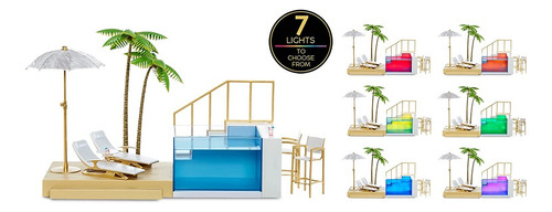 Playset Piscina E Praia Rainbow High Muda De Cor Mga