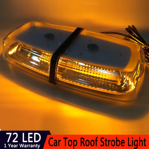 Luz De Advertencia Intermitente De Techo De Coche 72led N