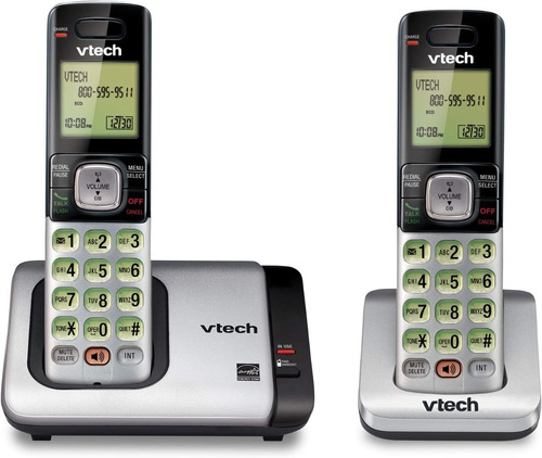 Teléfono Inalámbrico X2 Vtech Cs6719-2 Gris Y Negro