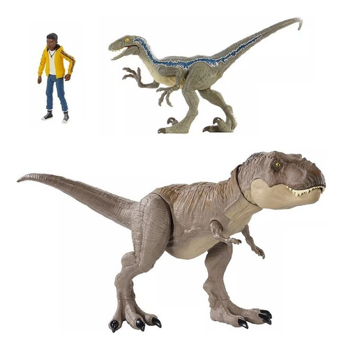 Jurassic World - Blue Velociraptor & T- Rex - Pack Mattel