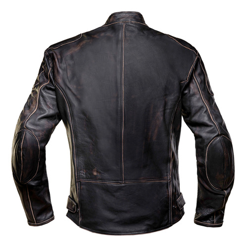 Imagen 6 de 10 de Campera Cuero Moto Stav Style 2 Protection Shock Control
