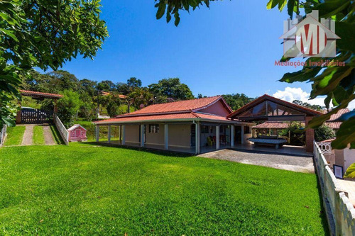Imagem 2 de 28 de Ótima Chácara Com 2 Dormitórios, Piscina, Pomar, Salão De Jogos, Bem Localizada, À Venda, 1500 M² Por R$ 450.000 - Zona Rural - Pinhalzinho/sp - Ch1032