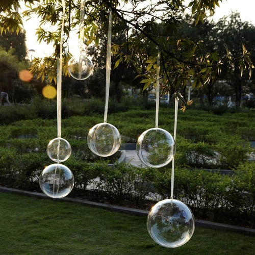 A A 20 Esferas Transparentes Decorativas Navidad Plastico 8