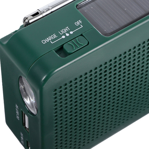 Rádio De Emergência Com Manivela: Clima Portátil Movido A En
