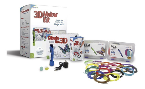 Imagen 2 de 5 de Creativakids - 3d Maker Kit Azul - Kit De Dibujo