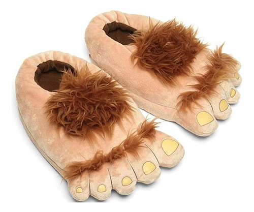 Zapatillas De Piel De Monstruo De Bigfoot, Zapatos De Felpa