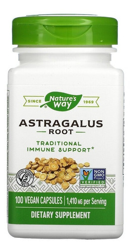 Astragalus 1410 mg por porción 100 cápsulas - Nature's Way USA