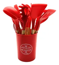Comprar Kit 12 Peças Utensílios Cozinha Silicone Colher Espátula