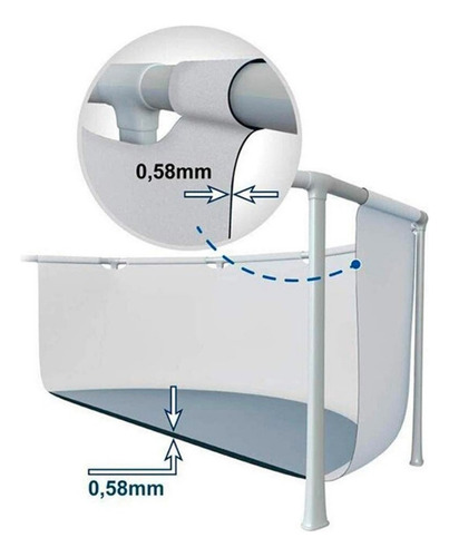 Piscina Estructural Rectangular Intex Prism Frame, 4x2x1.22m