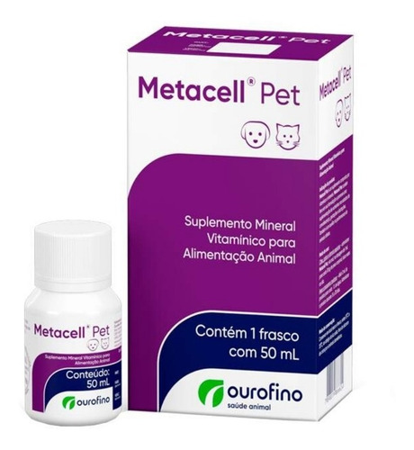 Suplemento Vitamínico Metacell Pet Cães Gatos Ourofino 50ml