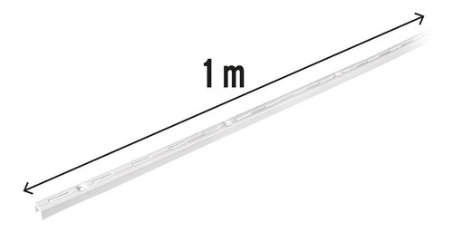Cremallera Sencilla Blanca Ménsulas Planas, 1m Fiero 47710 Color Gris