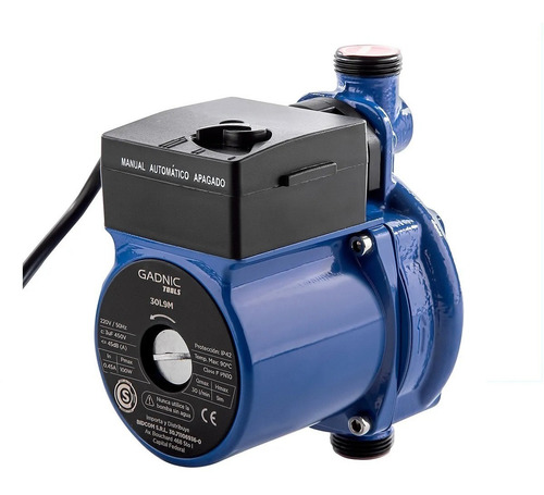 Imagen 1 de 6 de Bomba Presurizadora Gadnic 30l9m Eleva 9mts 30lt/min 100w
