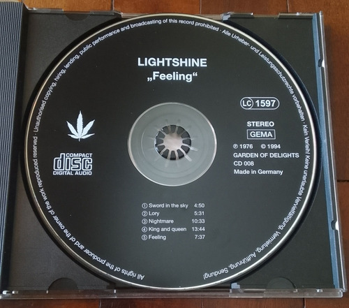 Lightshine - Feeling / Kraut Prog / Alemán / Cd Estándar (Usado)