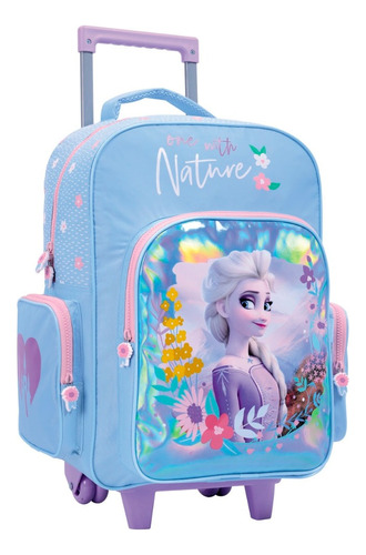 Mochila Frozen Elsa 17 Pulgadas Con Carro Nature Vamosajugar