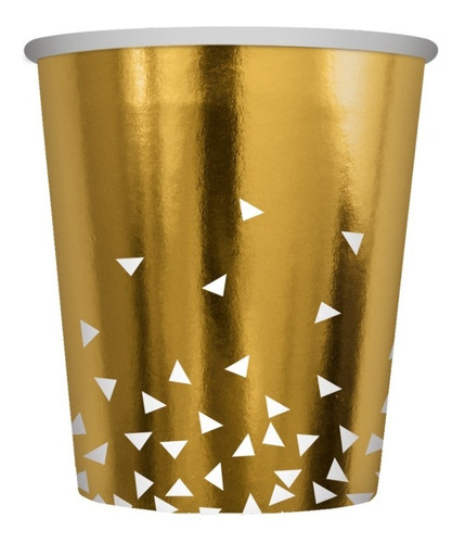 Vaso 9 Oz Triangulos Dorado - Sempertex