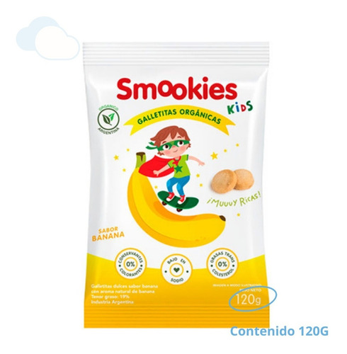 Galletitas Smookies Kids Banana Y Trigo 120 Gr