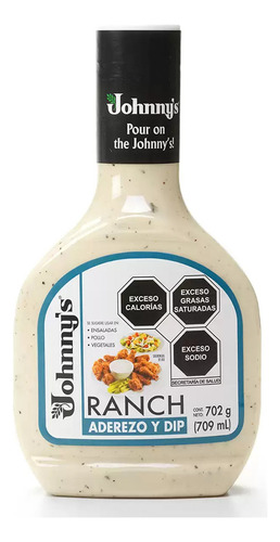 Aderezo Y Dip Ranch Johnny's 1 Pieza De 709 Ml