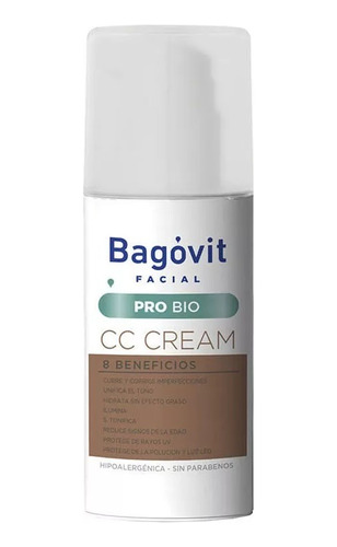 Crema Facial Bagovit Pro Bio Cc Cream Multiprotectora X 50 G