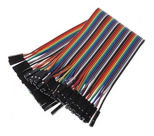 Cabo Wire Jumper Fêmea X Fêmea 20 Cm 40pcs