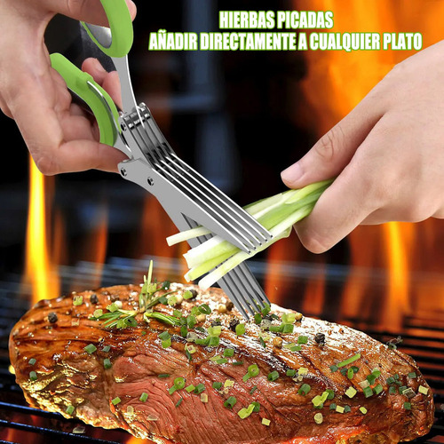 Tesoura De Cozinha Para Cortar Vegetais Com 5 Lâminas