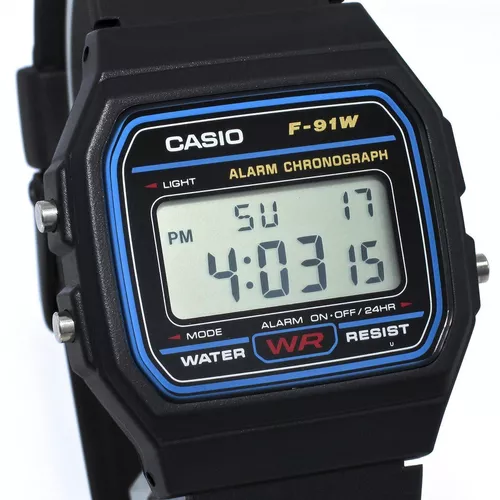 Reloj De Pulsera Casio F-91w Digital Para Hombre Color Negro Correa Resina  con Ofertas en Carrefour