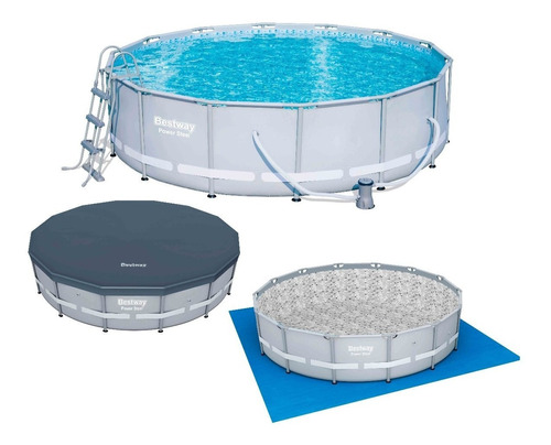 Piscina Estructural Circular Premium 13030 L Kit Completo