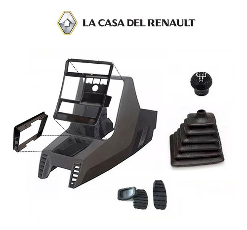 Kit Fuelle Perilla Pedalin Consola Palanca Stereo Renault 9