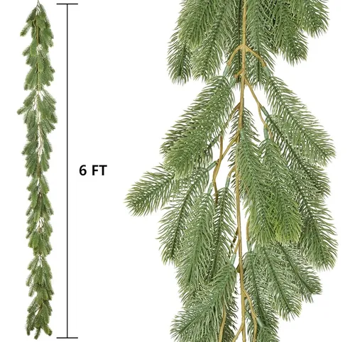 Dearhouse 6ft Artificial Pine Christmas Garland Winter Green