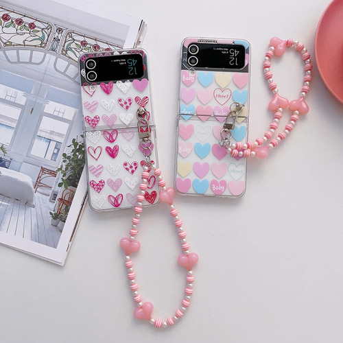 Shinymore Funda Galaxy Z Flip 4 Con Correa De Goma Flexible