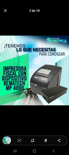 Impresora Fiscal Bematech Mp 4000 Con Dispositivo Solux